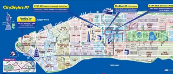 New York | Mappa bus turistico